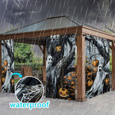 Lofaris Terrifying Night Waterproof Printed Outdoor Curtains